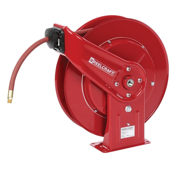 Reelcraft Heavy Duty Spring Retractable Hose Reel, 1/2in x 50ft, 300 Psi, Air/Water 7850-OLP121-1 - main